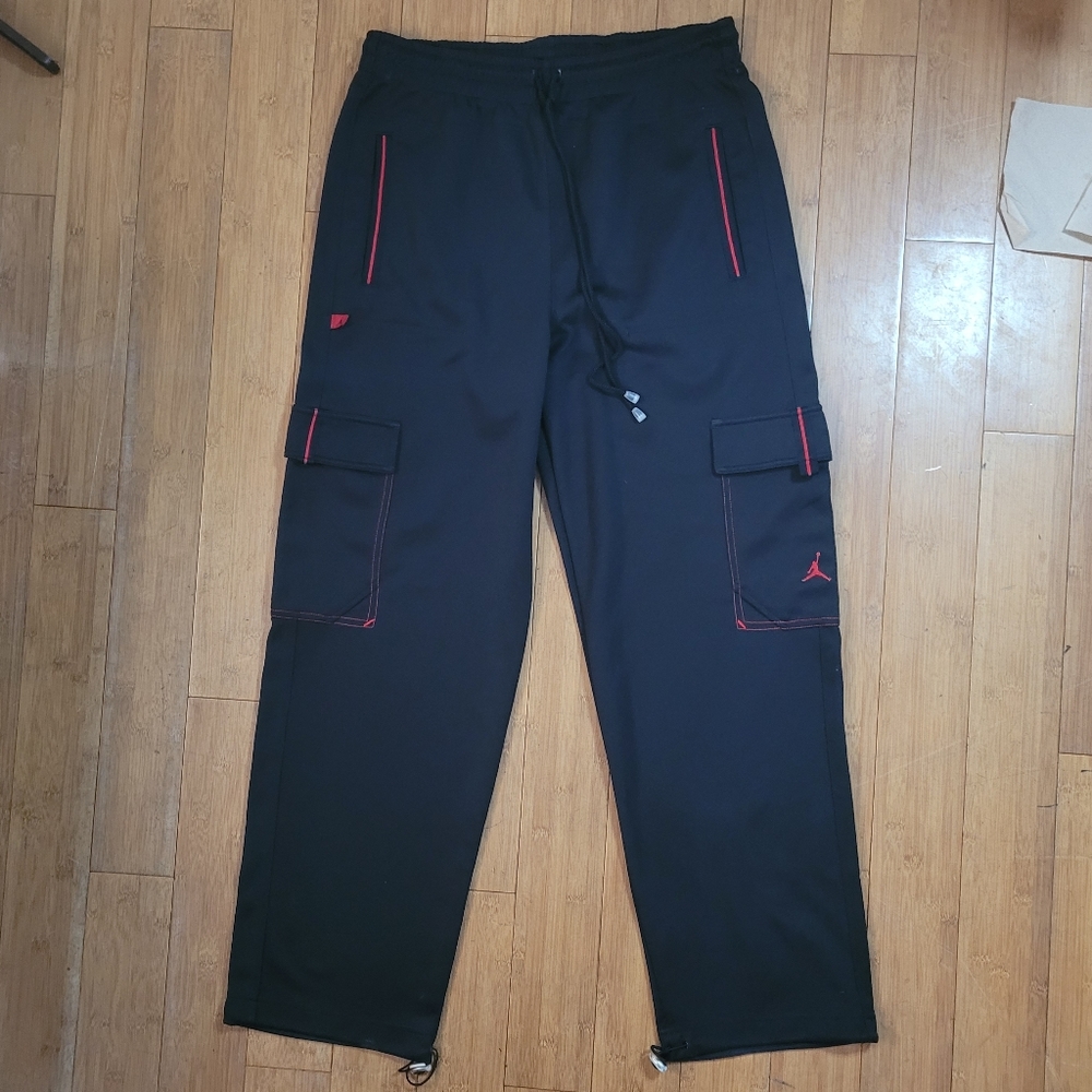 EUC Vintage Jordan Track/Cargo Black/RED pants Y2k Michael Jordan